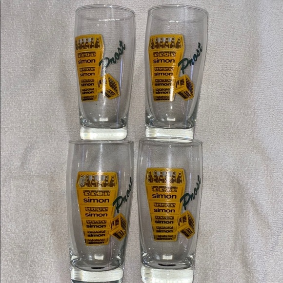 Prost Simon collectible set of 4 glasses